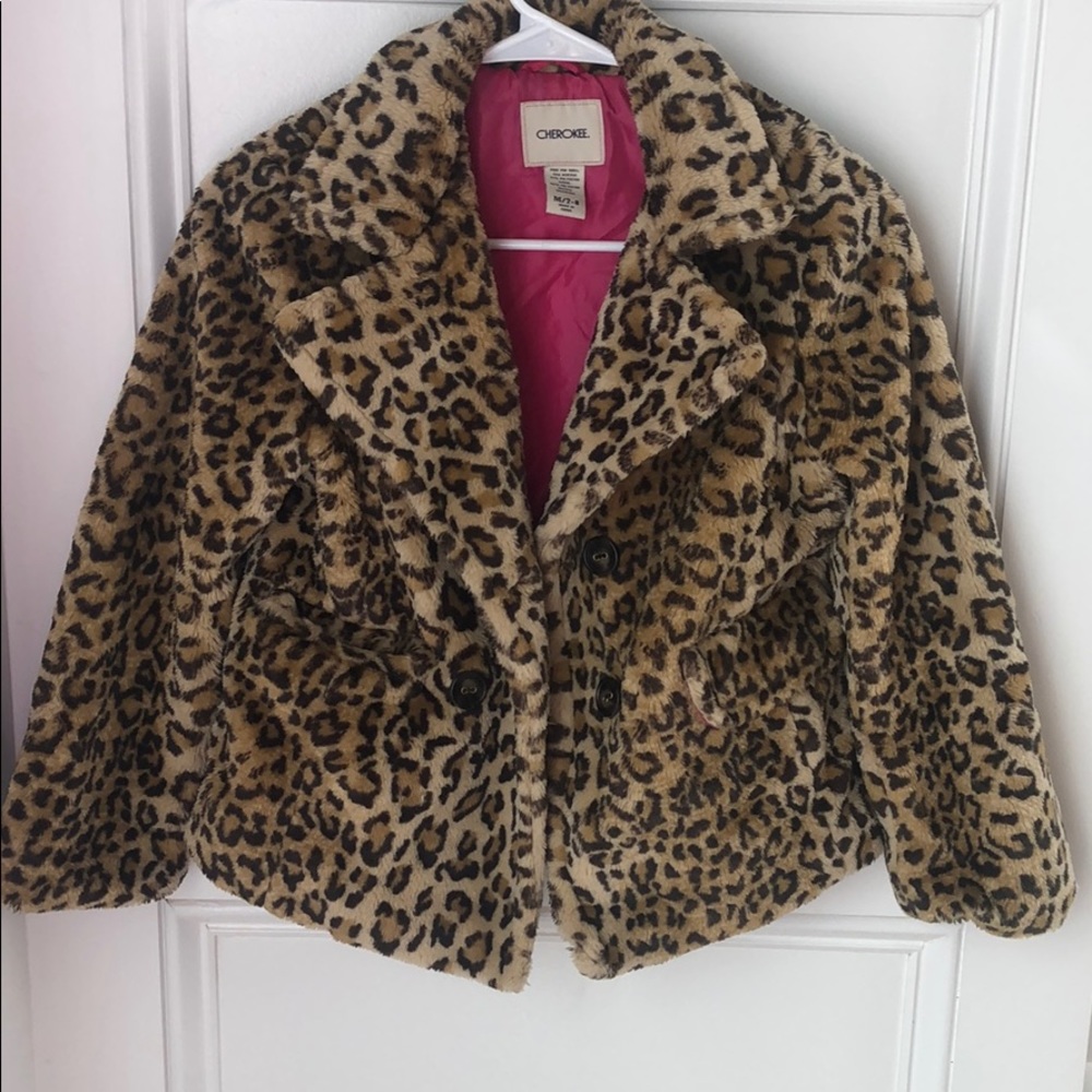 Vintage Oversized Leopard Fur Blazer kids